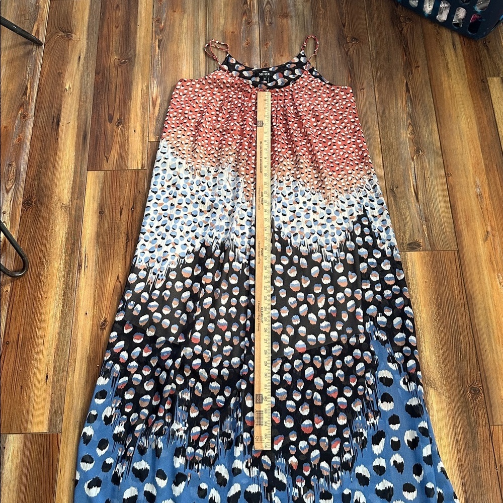 NIC+ZOE Blue Dahlia spaghetti strap maxi dress Medium - Picture 7 of 10